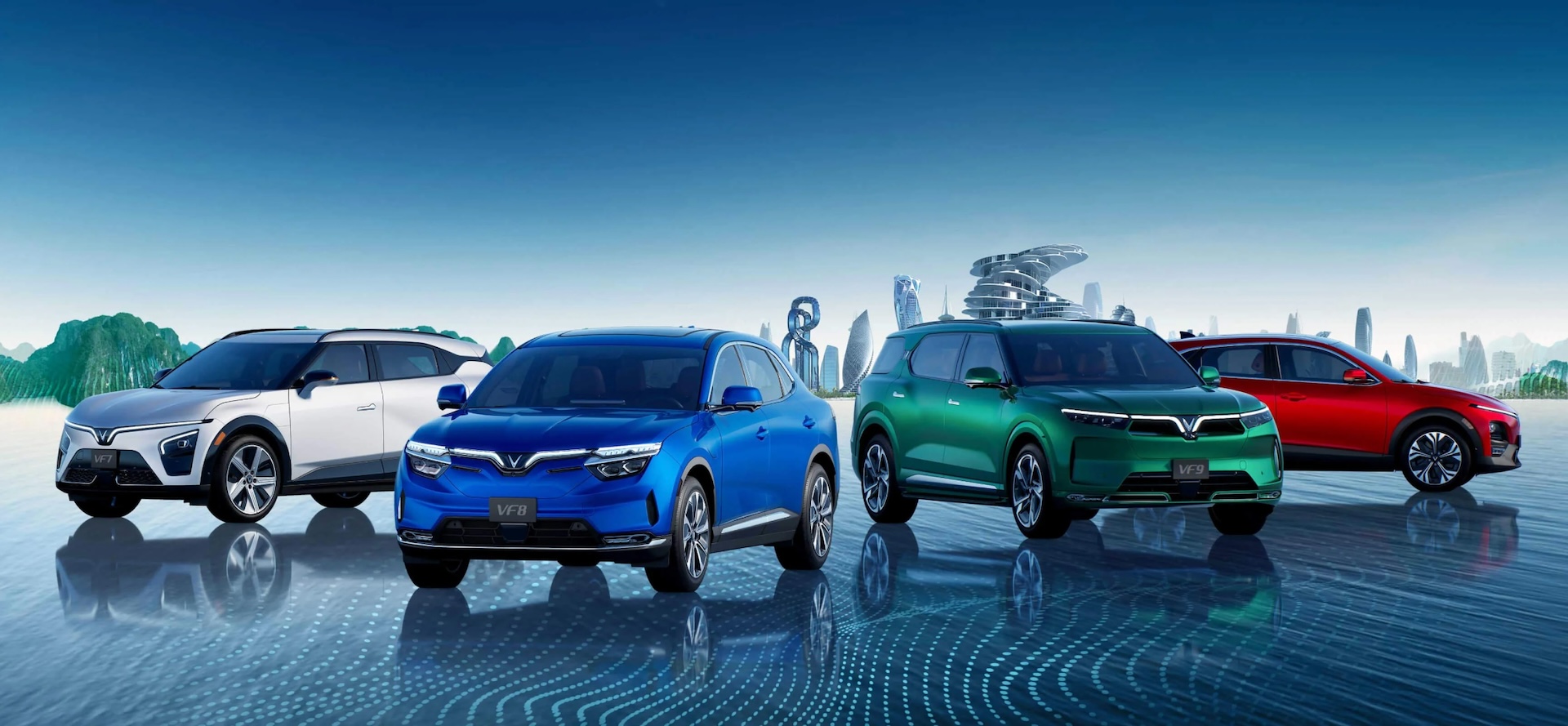 The lineup of Vinfast Electric Vehicles