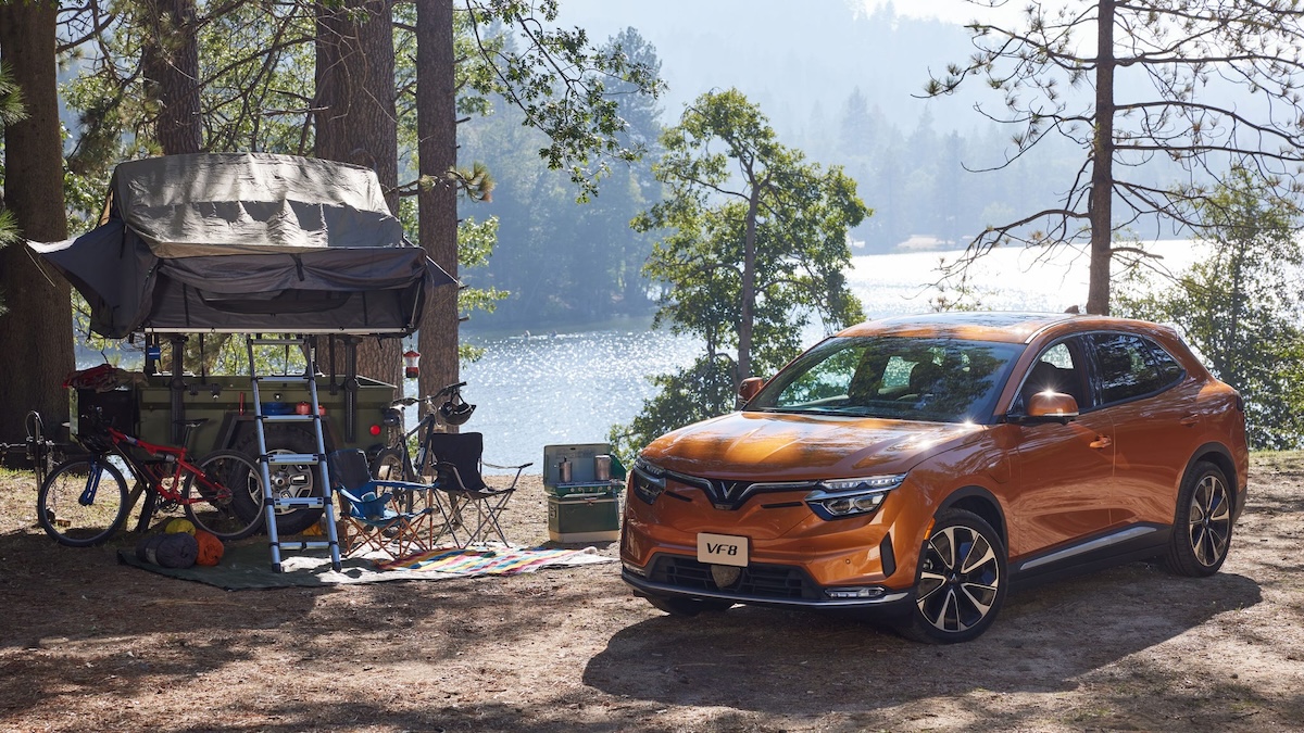 VinFast V8 at the Camp Site