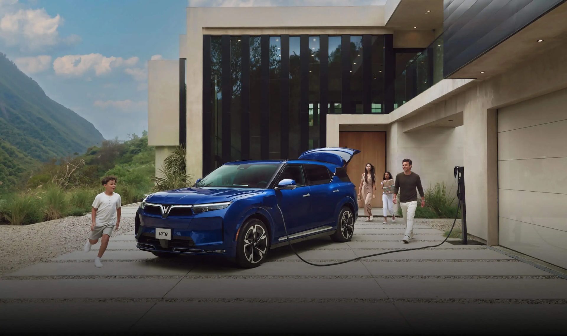 2025 VinFast VF9 Charging at Home - Family EV SUV