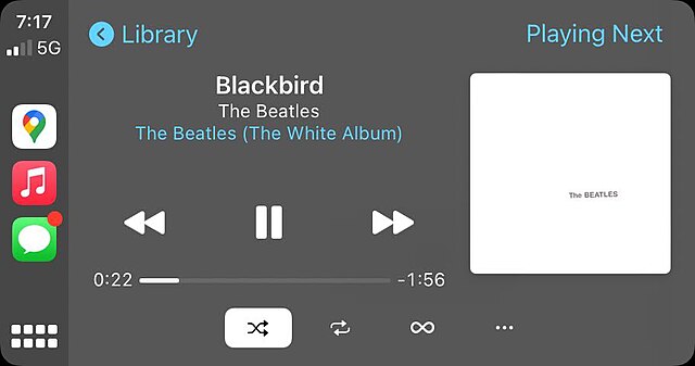 Apple CarPlay Music Interface