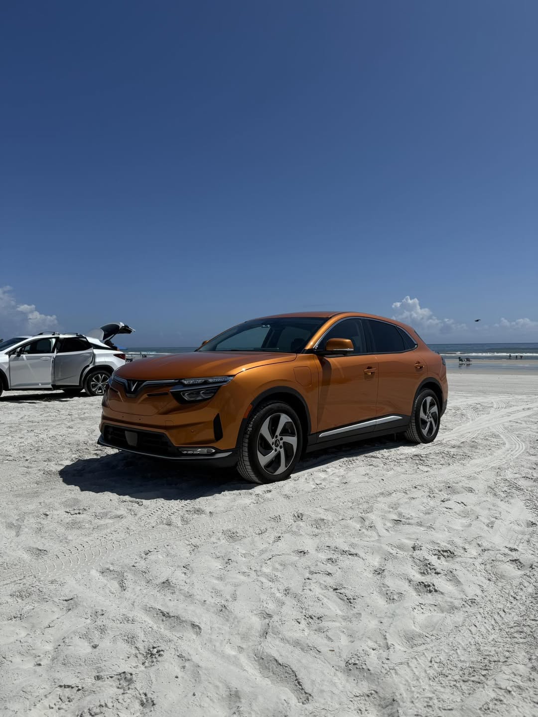 VinFast VF8 on the Beach