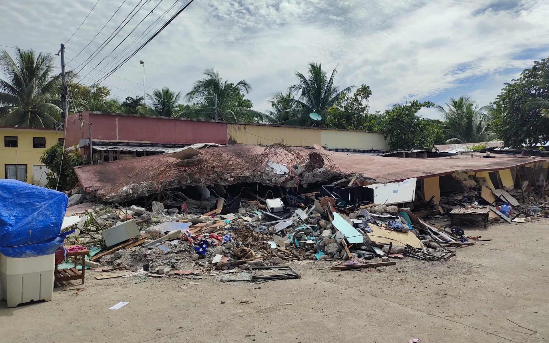 Village of the survivors from Typhoon Haiyan aftermath of the 2025 earthquake