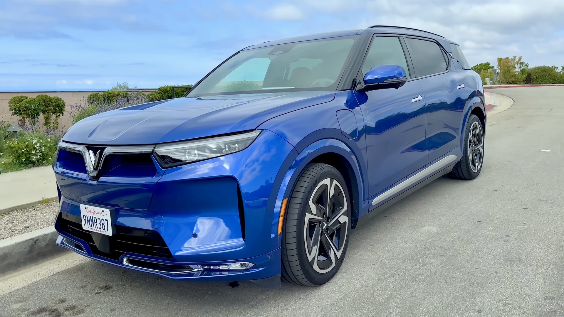 2026 VinFast VF9 driving on the road