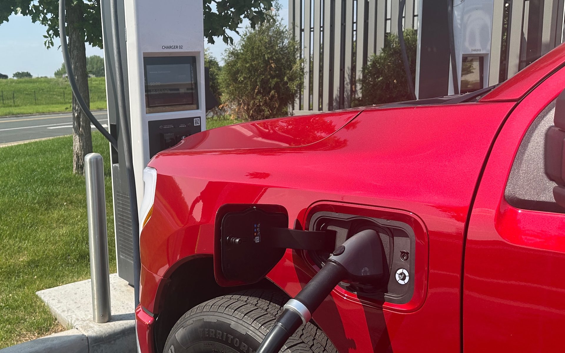 VinFast vehicle at a charging station